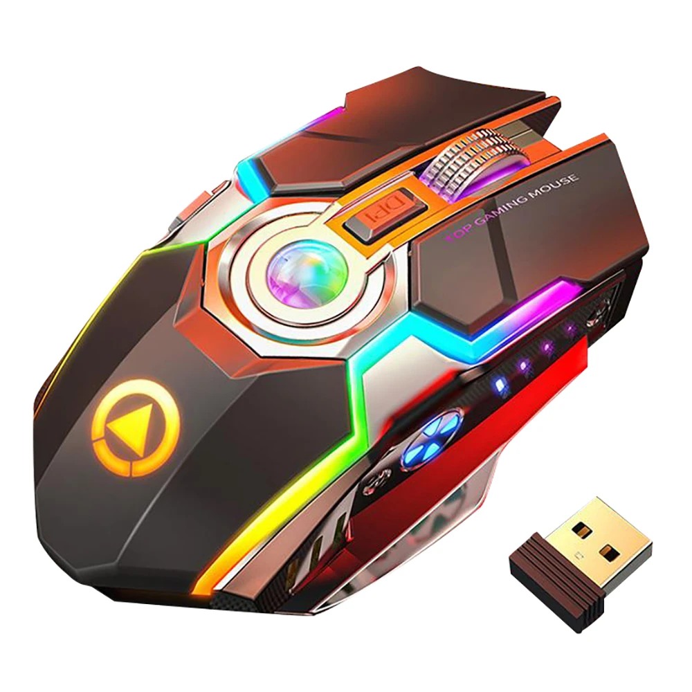 Souris Gaming Sans Fil RGB Rechargeable-Silencieuse