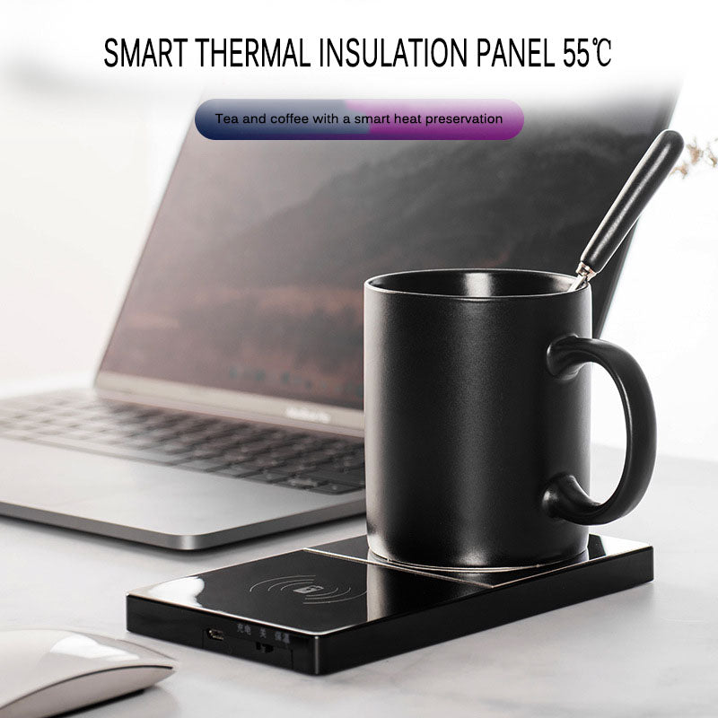 Chauffe tasse intelligente 2-1 avec chargeur sans fil smartphone