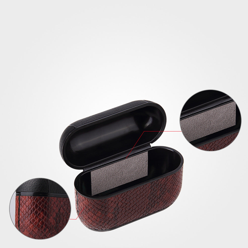 Coque de Protection Compatible Airpods Pro Style Cuire avec Mousqueton